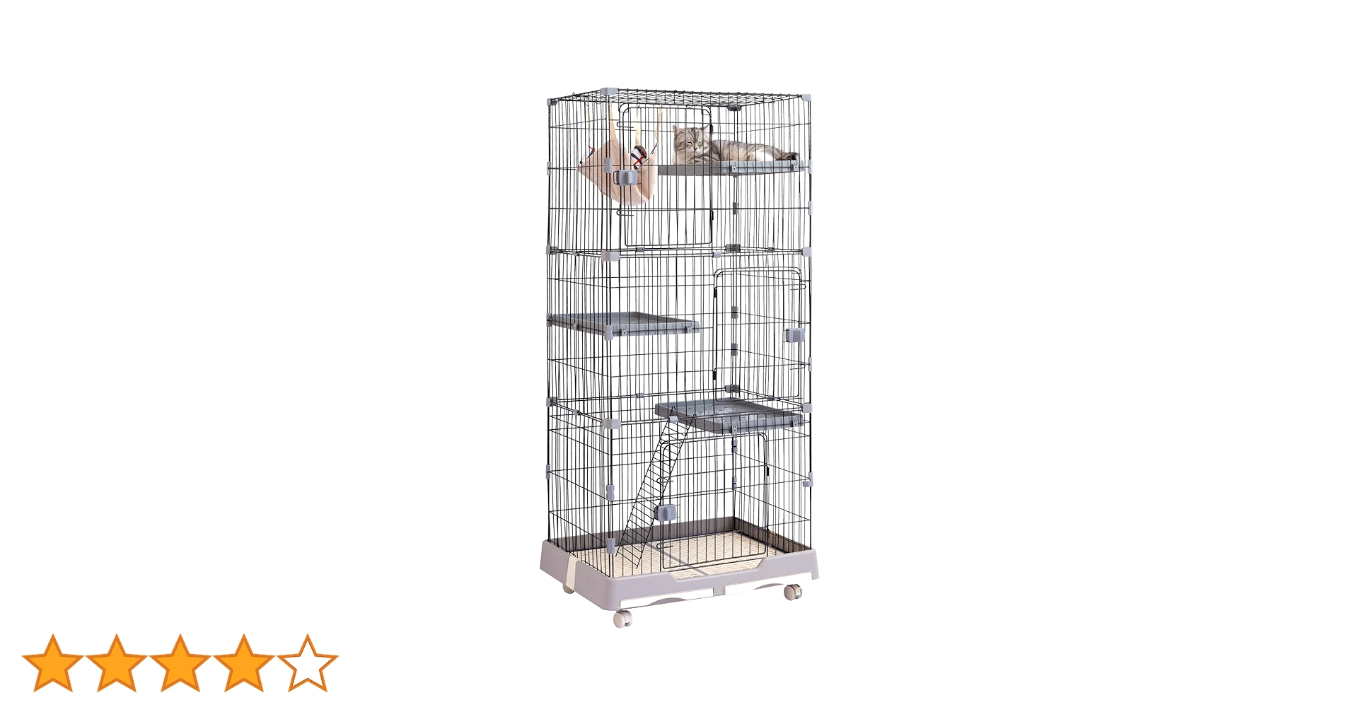 Amazon.co.jp: PETTOM キャットケージ 幅82cm 2/3段 ペット 猫